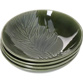 Talíř Sada talířů na tětoviny Mikasa Jardin 4 ks, zelené