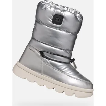 Dívčí sněhule Stříbrné dívčí zimní boty Geox Willabooa GEOX šedá | krémová 3423893