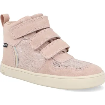 Barefoot dětské kotníkové boty Bundgaard - Nero Old Rose Glitter růžové Velikost: 31