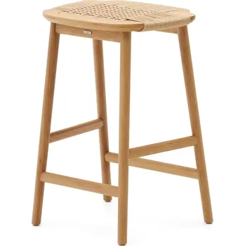 Barová stolička z dubového dřeva v přírodní barvě (výška sedáku 65 cm) Enit – Kave Home ID_1657404