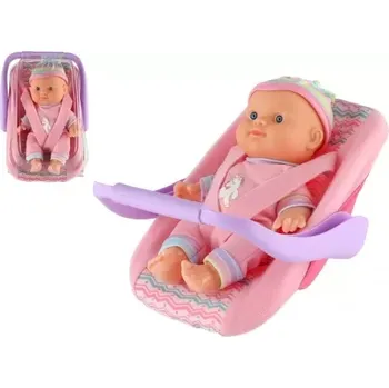Panenka miminko 20 cm v nosítku autosedačce