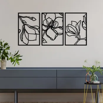 Nástěnná kovová dekorace Adda černá