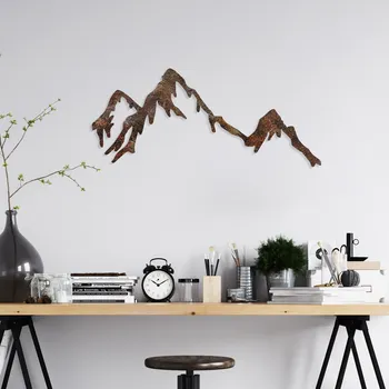 Nástěnná kovová dekorace Rusty Mountain vícebarevná