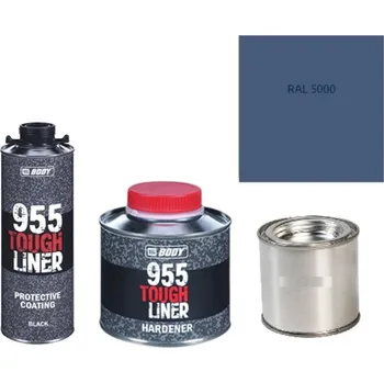 Autolak HB BODY 955 RAPTOR tough liner - 2k polyuretan textura set/báze + tužidlo + barva /RAL 5000 900ml
