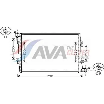 Chladič motoru Chladič, chlazení motoru AVA VNA2255