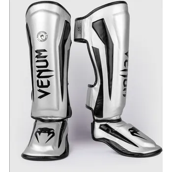 Chránič holeně pro bojový sport Chrániče holení VENUM ELITE - stříbrno/černé - VENUM-1394-451 Velikosti: L