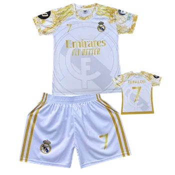Fotbal Numberoplus Premium dětský fotbalový dres Komplet Real Madrid Emirates Fly Better bílá - Cristiano Ronaldo CR7 Velikost: 14 let ( vel.158)