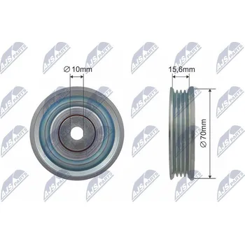 Vratná/vodicí kladka, klínový žebrový řemen NTY RNK-SU-006