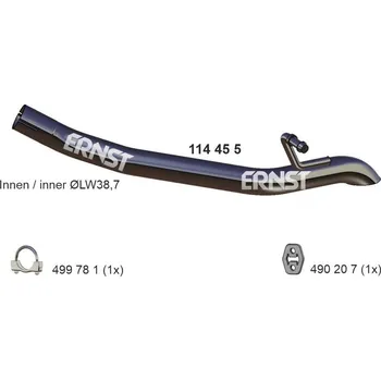 Výfukový systém Výfuková trubka ERNST 114455