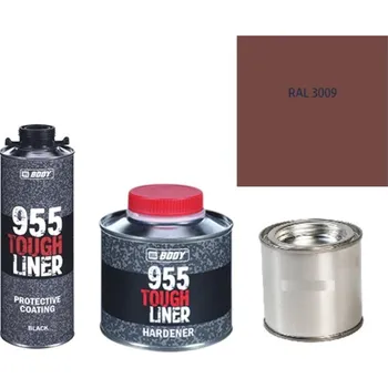 Autolak HB BODY 955 RAPTOR tough liner - 2k polyuretan textura set/báze + tužidlo + barva /RAL 3009 900ml