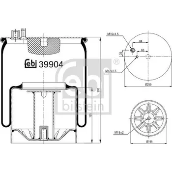 Mech, pneumatické odpružení FEBI BILSTEIN 39904