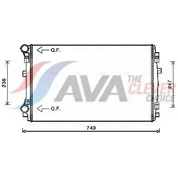 Chladič motoru Chladič, chlazení motoru AVA VNA2338