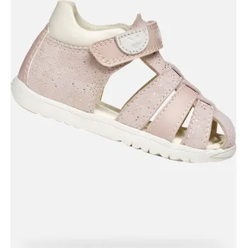 Dívčí sandály Dívky první kroky Geox Macchia Růžová - Holky GEOX bílá | růžová 3424029