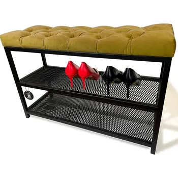 Botník Botník s čalouněným sedákem 80 cm - více barev žlutá