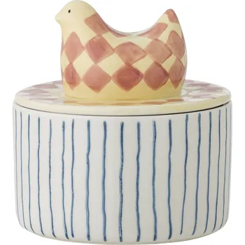 Dóza na potraviny Bloomingville, Kuchyňská dóza Biona, 350 ml, růžovo-modrá - Formadore