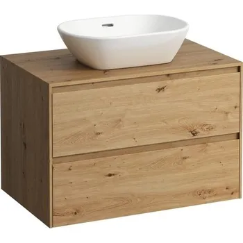 Nábytek Koupelnová skříňka bez umyvadla Laufen Lua 78,5x52,5x49,5 cm divoký dub H4043111122671