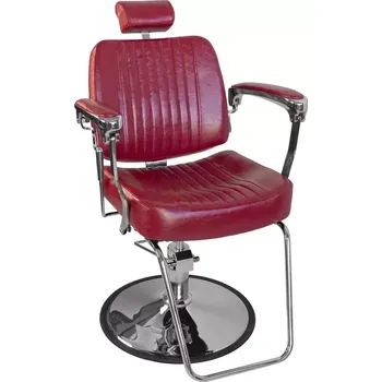 Kadeřnické křeslo Barber křeslo BJORN BH-3318 - červené