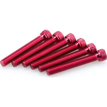 Motodoplněk Šrouby PUIG ANODIZED 0540R červená M8 x 55mm (6ks)