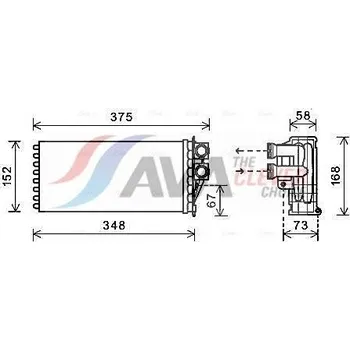 Výměník tepla, vnitřní vytápění AVA COOLING SYSTEMS PEA6359