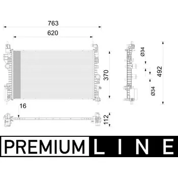 Chladič motoru Chladič, chlazení motoru MAHLE CR 2789 000P