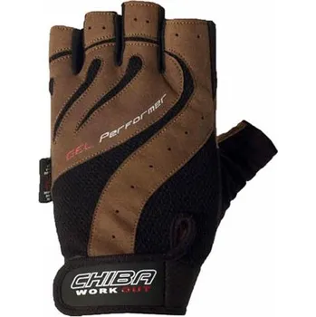 Fitness rukavice Fitness rukavice CHIBA Performer - hnědé - 40160BRN Velikosti: L