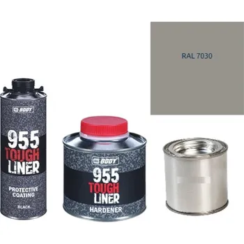 Autolak HB BODY 955 RAPTOR tough liner - 2k polyuretan textura set/báze + tužidlo + barva /RAL 7030 900ml