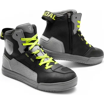 Moto obuv REBELHORN boty VANDAL-II black/grey/fluo yellow - 42