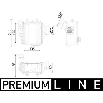 Chladič motoru Chladič turba MAHLE CI 539 000P