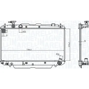 Chladič motoru Chladič, chlazení motoru MAGNETI MARELLI 350213176500