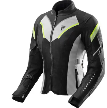 Moto bunda REBELHORN bunda HIFLOW-V dámská black/grey/fluo yellow - XL
