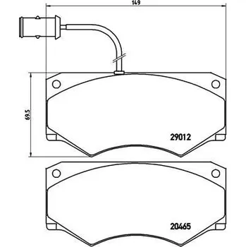 Brzdová destička Sada brzdových destiček, kotoučová brzda BREMBO P A6 013