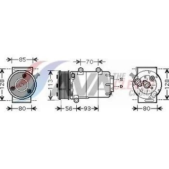 Kompresor klimatizace Kompresor, klimatizace AVA FDAK416