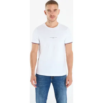 Pánské tričko Tričko Tommy Hilfiger Slim Jersey Tipped T-Shirt White XL