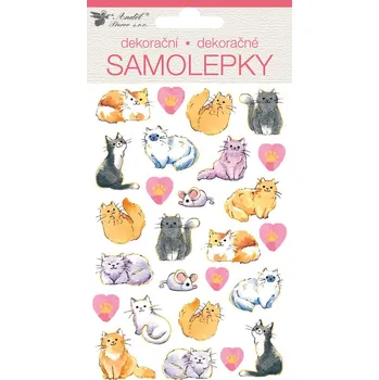 samolepka Anděl Přerov, s.ro. Samolepky kočky se zlatou ražbou 10 x19 cm