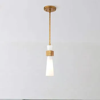 Elstead KRISTY-MP-DG-OPAL - Lustr na tyči KRISTY 1xE27/40W/230V pr.15,2cm měděná