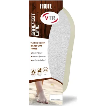 Vložka do bot VTR Vložky do bot froté BAREFOOT - zastřihávací - 4mm Velikost EU: 28-29