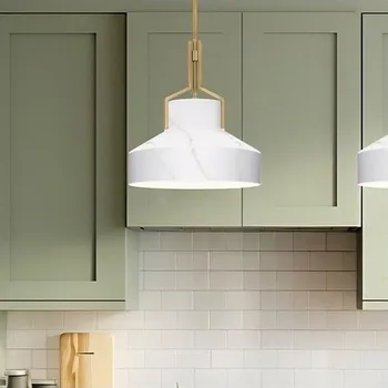 Quoizel QZ-BRECKEN-2P-AB-ABG - Lustr BRECKEN 2xE27/60W/230V zlatá/dekor mramoru