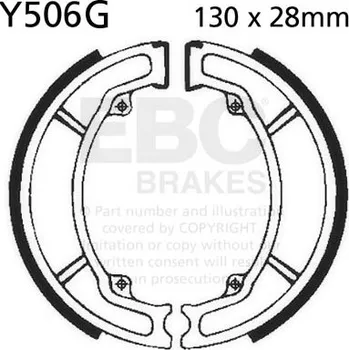 Brzda pro motocykl Sada brzdových čelistí EBC Y506G drážkovaný včetně pružin