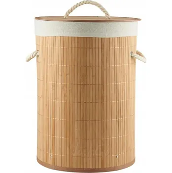 Koš na prádlo Kulatý bambusový koš na prádlo - 60 l přírodní