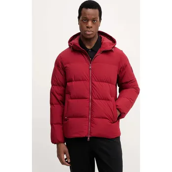 Péřová bunda Tommy Hilfiger vínová barva, zimní, MW0MW40616 83X, vel. XL