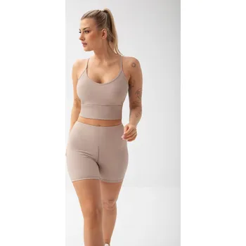 Dámské kraťasy FeelJ Premium Ribbed Kraťasy Push up Latte Velikost: M