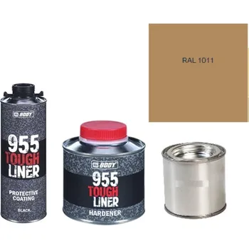 Autolak HB BODY 955 RAPTOR tough liner - 2k polyuretan textura set/báze + tužidlo + barva /RAL 1011 900ml