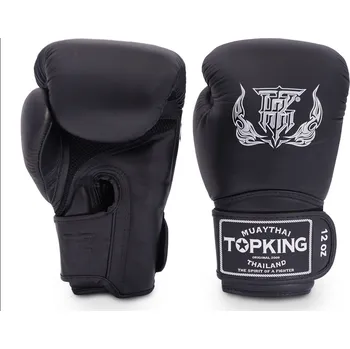 Boxerské rukavice Boxerské rukavice TOP KING Super Air Single Tone - Černé - TKBGSA-222 Velikosti: 14 oz