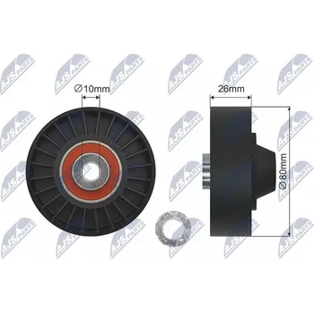 Vratná/vodicí kladka, klínový žebrový řemen NTY RNK-FT-000