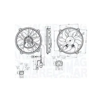 Chladič motoru Větrák, chlazení motoru MAGNETI MARELLI MTC870AX
