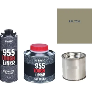 Autolak HB BODY 955 RAPTOR tough liner - 2k polyuretan textura set/báze + tužidlo + barva /RAL 7034 900ml