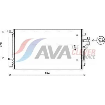 Výparník klimatizace Kondenzátor, klimatizace AVA HYA5279D