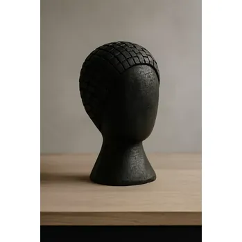 BePureHome Dekorativní soška Selah, černá, mango dřevo, 27 cm