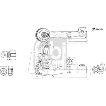 Táhlo řízení Hlava příčného táhla řízení FEBI BILSTEIN 186264