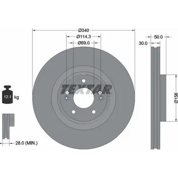 Brzdový kotouč Brzdový kotouč TEXTAR 92342803